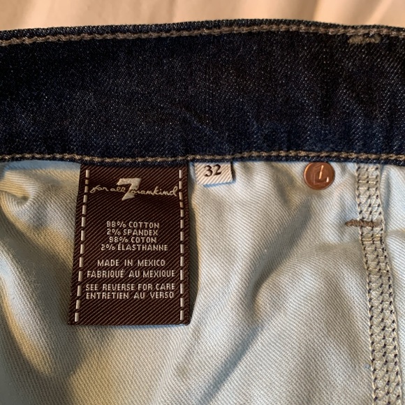 NWOT 7 For All Mankind Mens Standard Button Fly Denim Blue Jeans size 32 - Picture 3 of 12